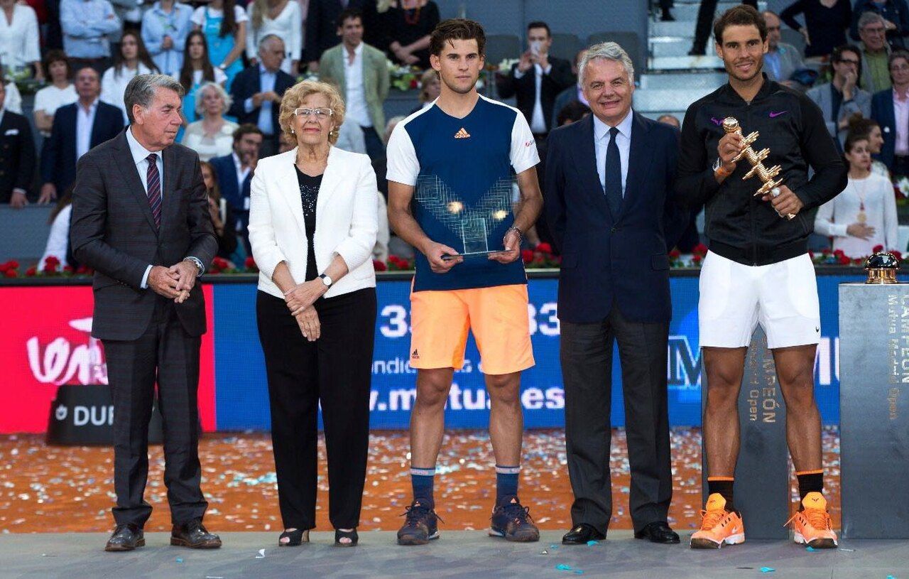 Trophy ceremony at the Mutua Madrid Open