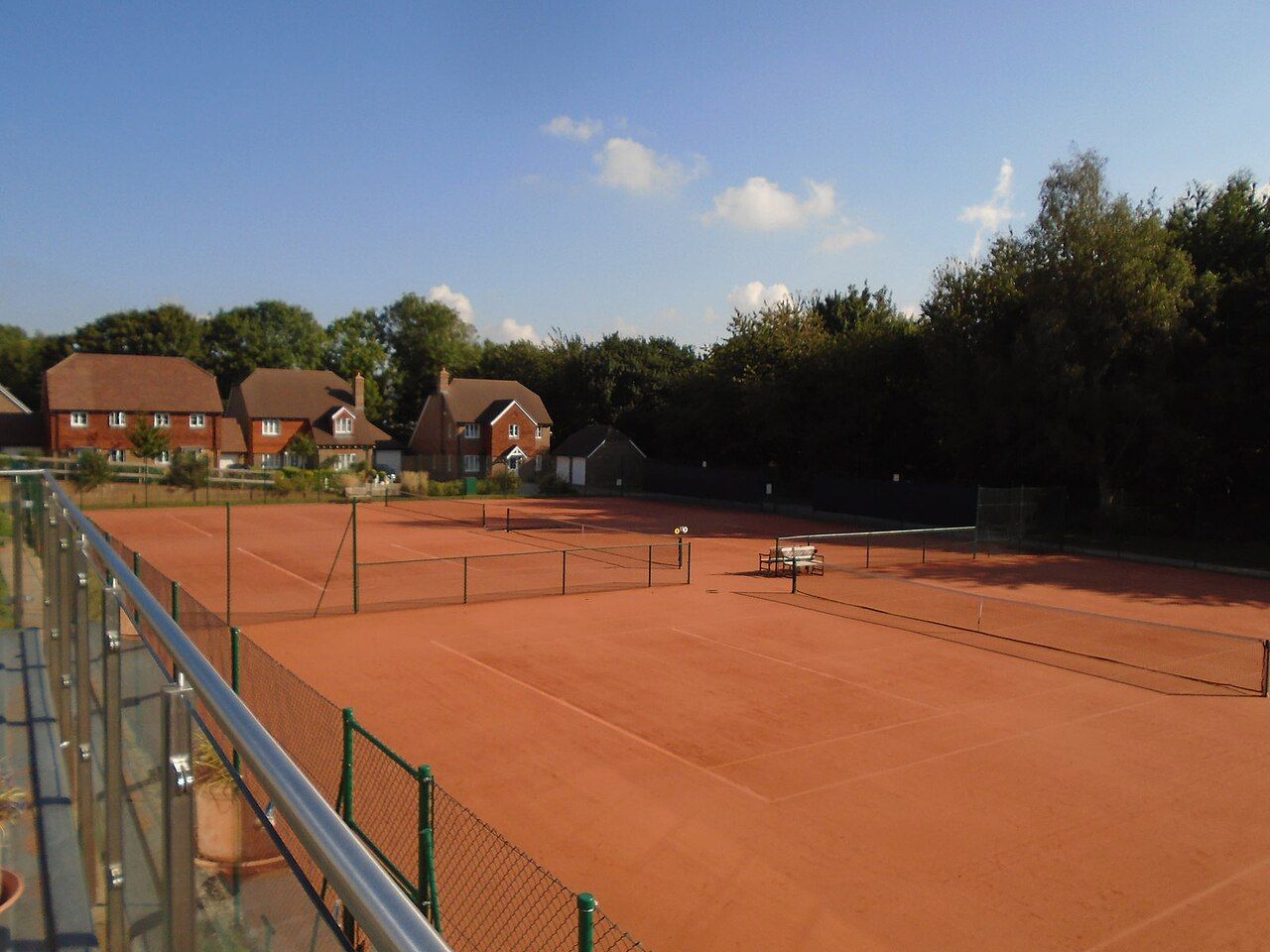 Clay courts at a tennis club